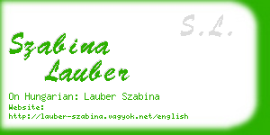 szabina lauber business card